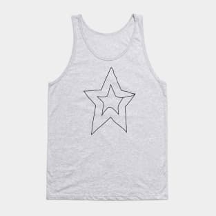 Star Minimal Line Art Tank Top